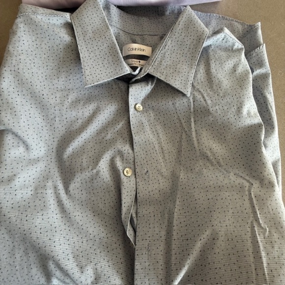 4 Men's Calvin Klein Button Dress Shirts 17.5" 34/35 - Regular Fit - Picture 2 of 14